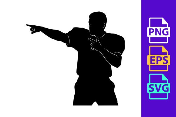 A Black Silhouette of a Man Pointing to: Dynamic Motion in Design