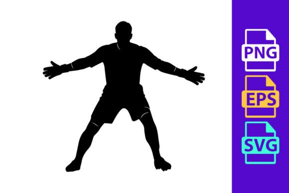 A Silhouette of a Man Standing with Arms: Dynamic Vector Clipart