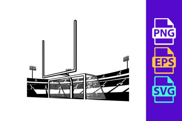 American Football Stadium Goal Post: Bold Typography for Impactful Branding