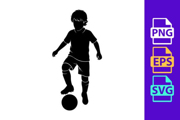 Capture Athletic Motion: The Energetic Spirit of A Young Boy Playing Soccer with a Ball I