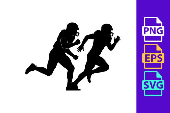 Capture Dynamic Motion with Two American Football Players Running Si