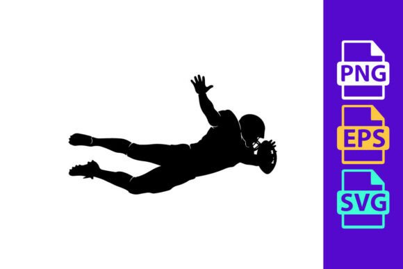 Capturing Motion: The American Football Player Diving to Catch