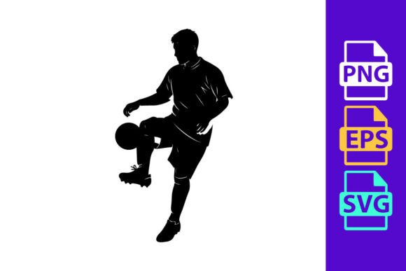 Capturing Motion: The Dynamic Appeal of a Soccer Player Silhouette