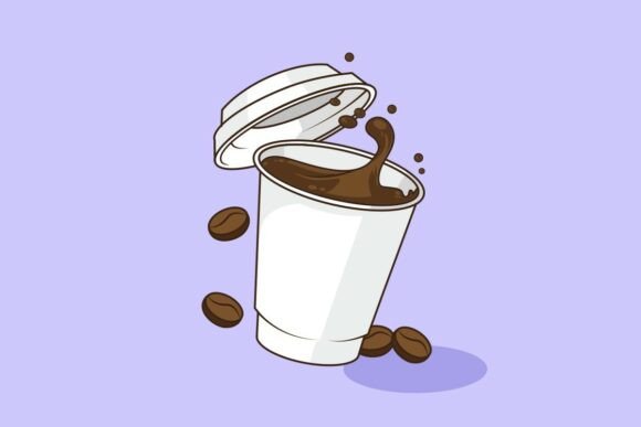 Coffee Splash Illustration: Brewing Energy into Your Designs