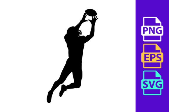 Dynamic Football Silhouette: Energy in Every Vector