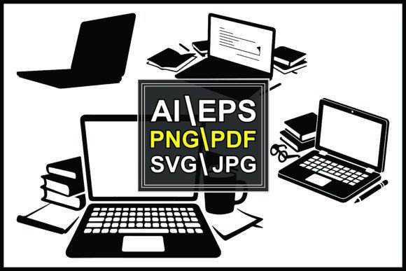 Mastering Visual Storytelling with Silhouettes Laptops Books Office Supplies