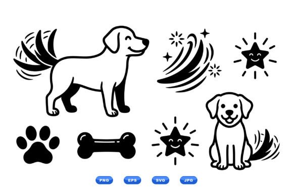 Playful Puppy SVG Clipart Pack: Design Assets for Pet Brands