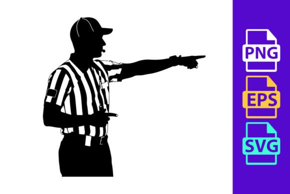 Referee Pointing & Football Clipart: Elevate Your Game Day Designs