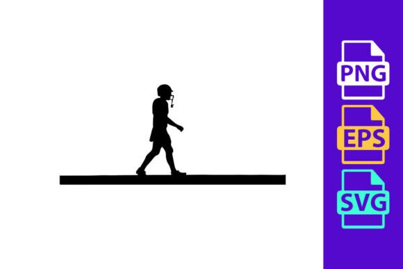Silhouette of a Woman Walking Alone on a