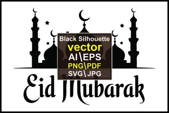 Silhouette of Mosque Crescent Moons Eid: Capturing Festive Spirit