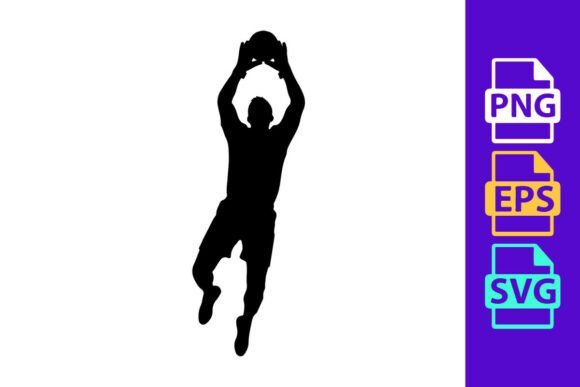 The Dynamic Power of A Silhouette of a Person Jumping to Dunk