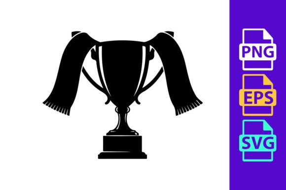 Trophy Icon with Ribbon: Elevate Your Brand
